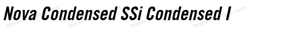 Nova Condensed SSi Condensed Italic字体转换